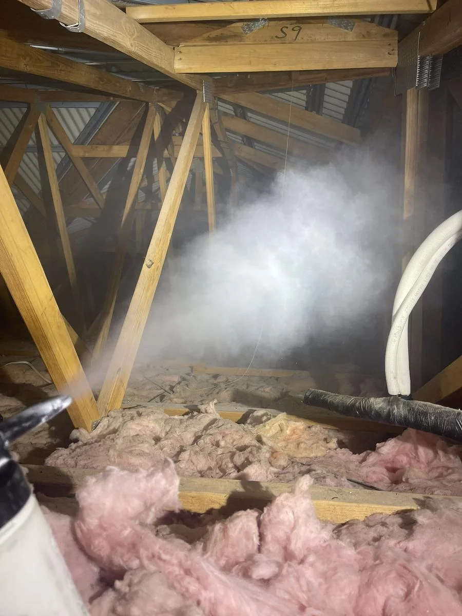 Termite treatment in roof void